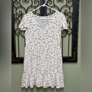 205 Collins flower ruffle mini dress